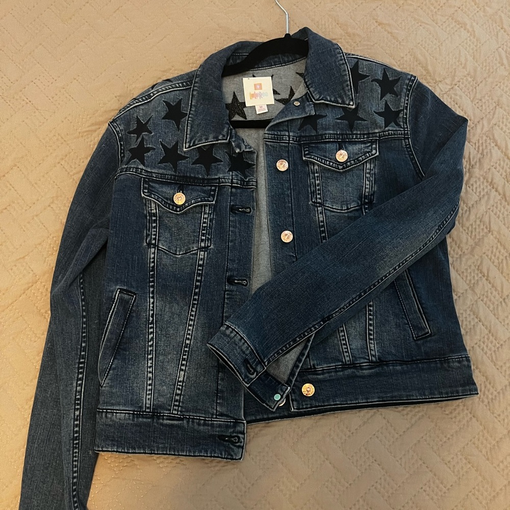 Lularoe Denim Jacket - Star pattern